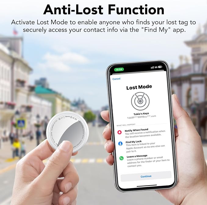 2025 New Air Tracker Tags-2 Pack, Replaceable Battery, Key Finder and Item - Image 7