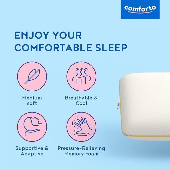 Memory Foam Pillow for Sleeping 23.6x15.7 - Image 3