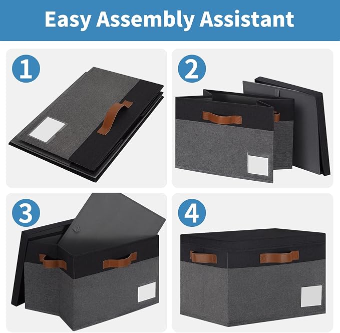 GhvyenntteS Storage Bins with Lids 6 Pack, Large Storage Baskets with Lid and 3 - Image 5