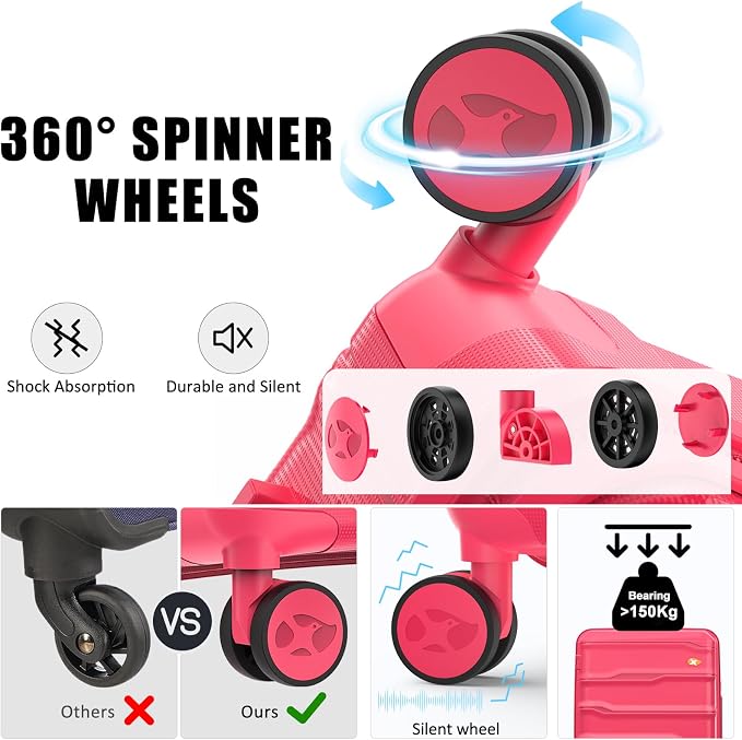 28 Inch Luggage with Spinner Wheels, Large Hard Shell Suitcase, Lightweight PP - Image 4