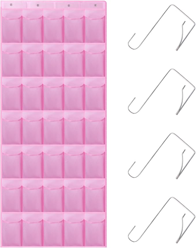 35Large Pockets Over The Door Shoe Organizer, Mesh Pockets Shoe Holder Rack by Unknown