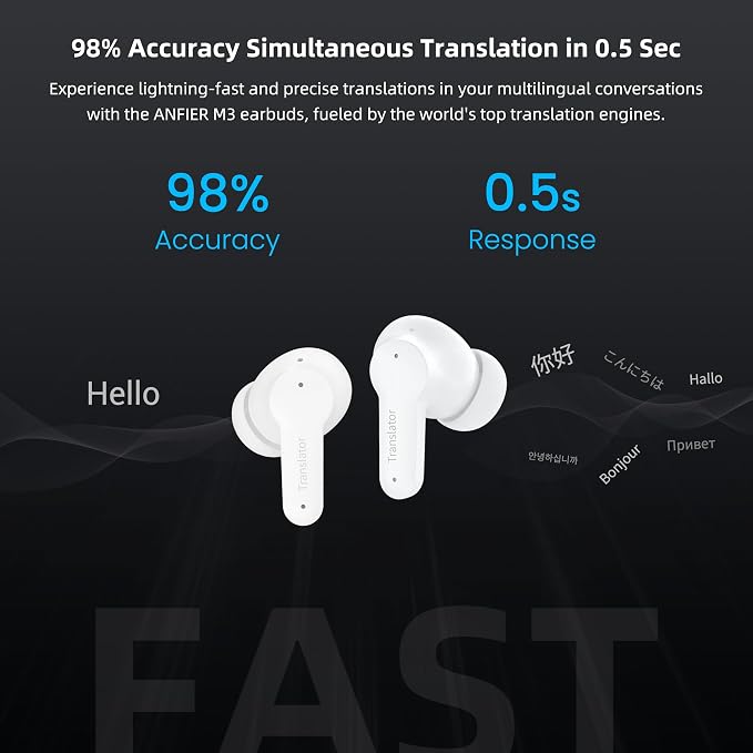 M3 Translator Earbuds Language Translator Device Sliding Design Support 144 - Image 2
