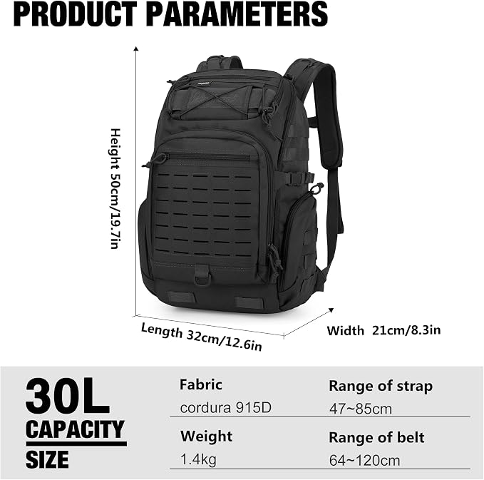 Mardingtop 30L Molle Military Backpack, Tactical Backpack - Image 6