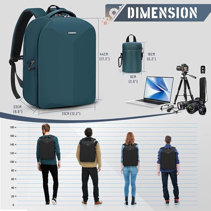 RAINSMORE Camera Backpack Hard Shell - Image 7