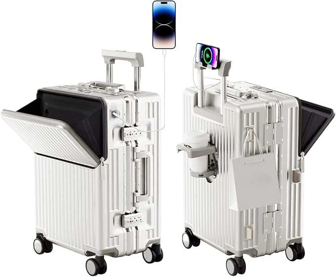 Hard Shell Luggage 24 Inch Travel Luggage, Carry-On Luggage Spinner TSA by cycyCarry