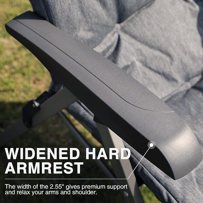 EVER ADVANCED Folding Camping Recliner Chair Fully Padded - Image 11