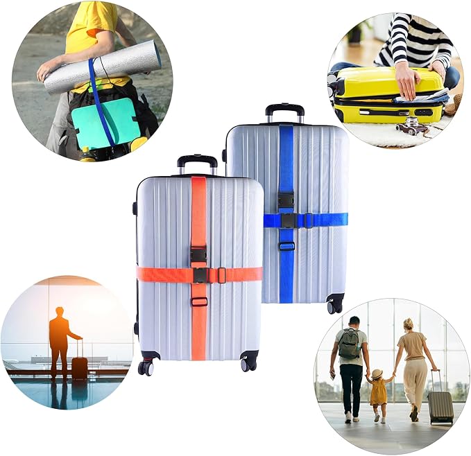 4Pcs Luggage Straps for Suitcase Travel Accessories TSA Approved, 80In Long - Image 7