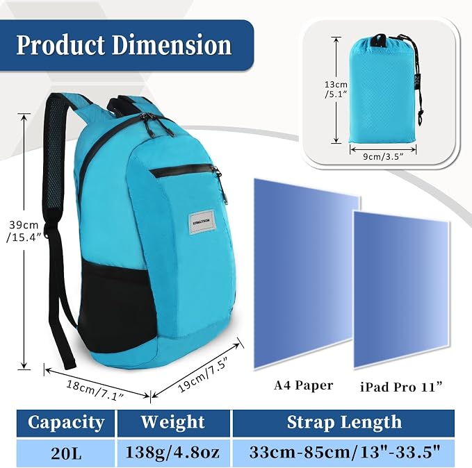 Hiking Daypack - Lightweight & Water-Resistant Portable Backpack - Image 7