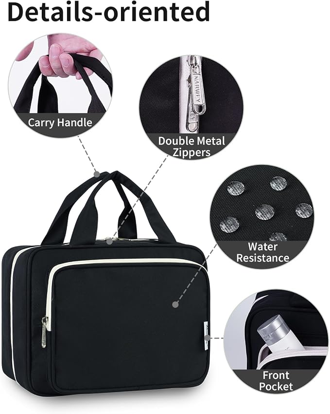 Narwey Hanging Toiletry Bag for Women Travel Makeup Bag Organizer Toiletries - Image 7