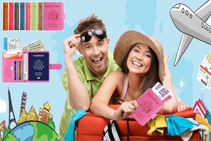 Passport Holder Cover Wallet RFID Blocking Leather Card Case Travel Accessories - Image 8