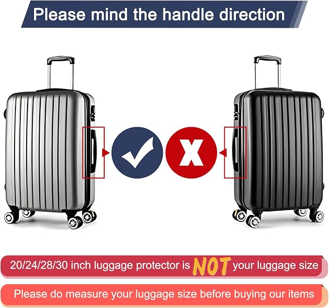 30 Inch Suitcase Cover for Luggage, 3mm Thickness Full Clear Luggage Covers for - Image 3