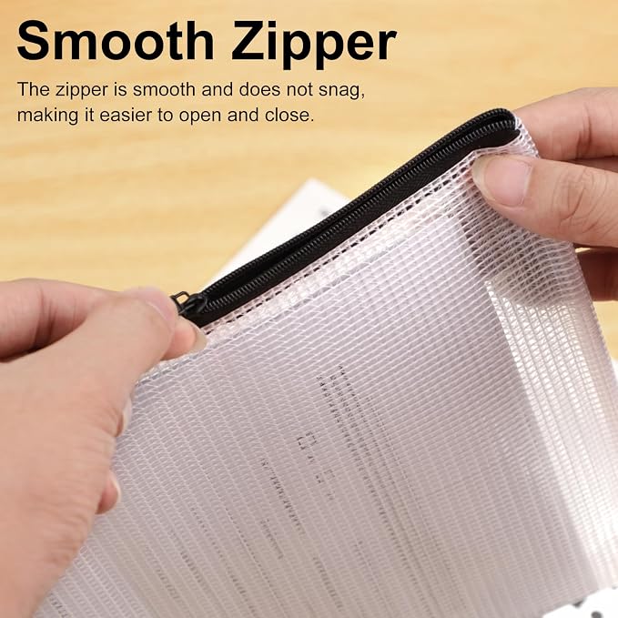 25pcs Multisize Mesh Zipper Pouch Bags, Waterproof Zipper Bag, 8 Sizes - Image 6