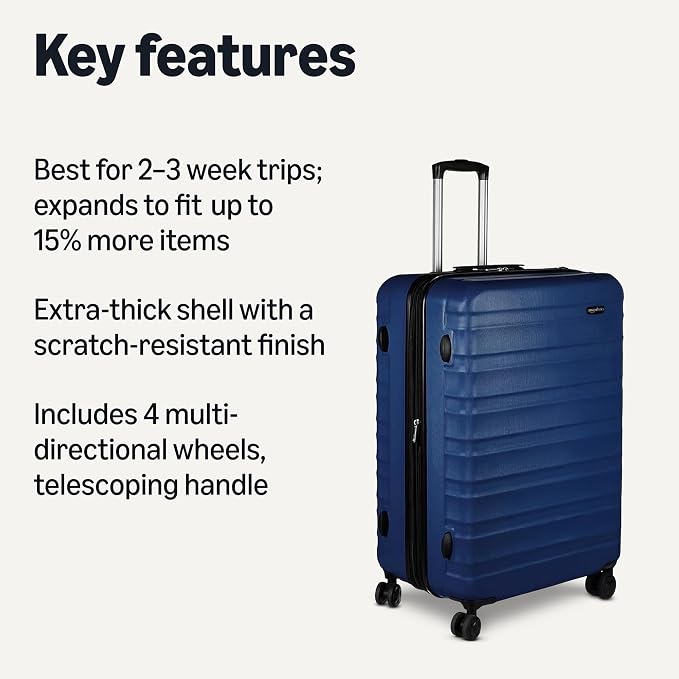 Amazon Basics 30" Hardside Large Checked Luggage, Hardshell Suitcase - Image 2