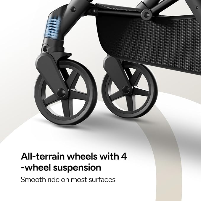 Mompush Lithe V2 Lightweight Travel Stroller, Compact Foldable Baby Stroller - Image 7