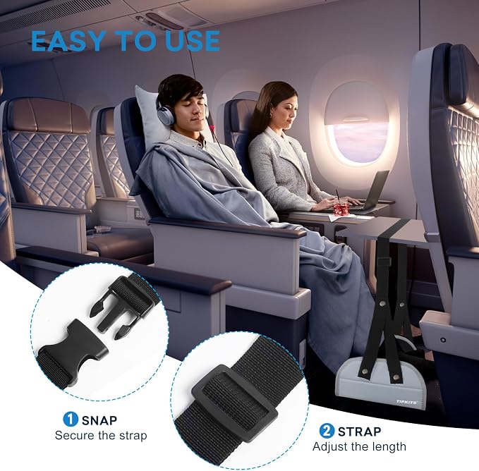 Airplane Footrest with Comfortable No Clashing Base, Portable Travel Foot Rest - Image 6