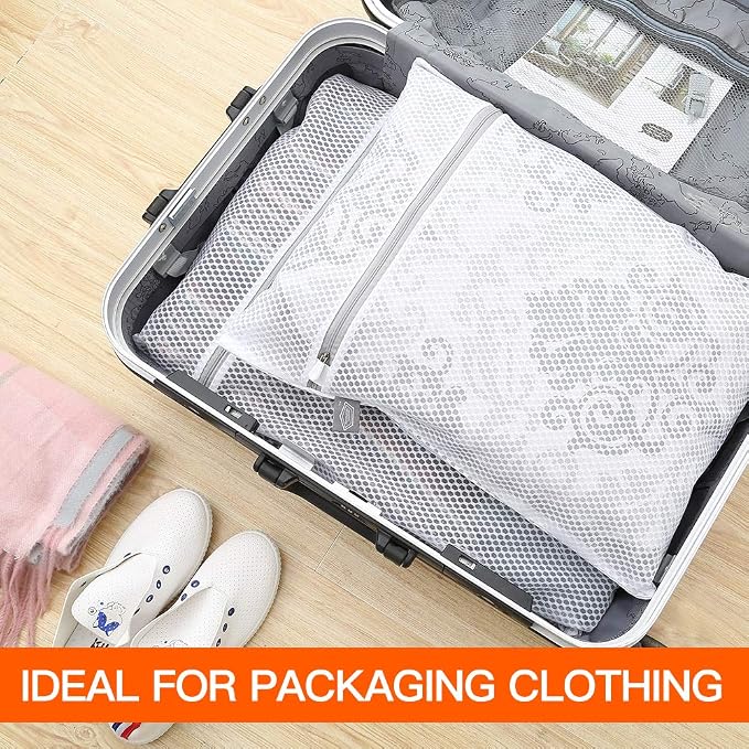 Kimmama Set of 2 Delicates Laundry Bags, Durable Zipper Mesh Laundry Bag - Image 7