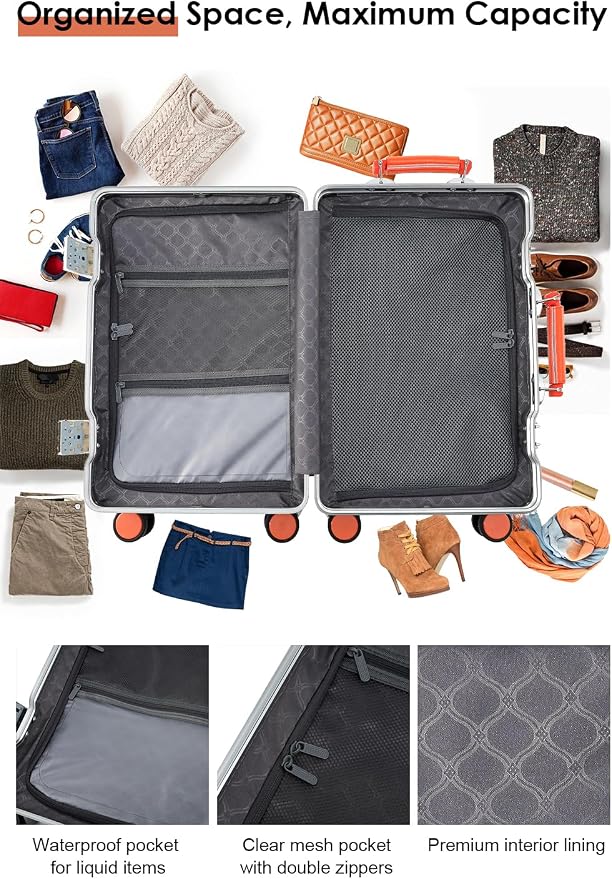 HotWay 26 Inch Hardside Checked Luggage - Image 6