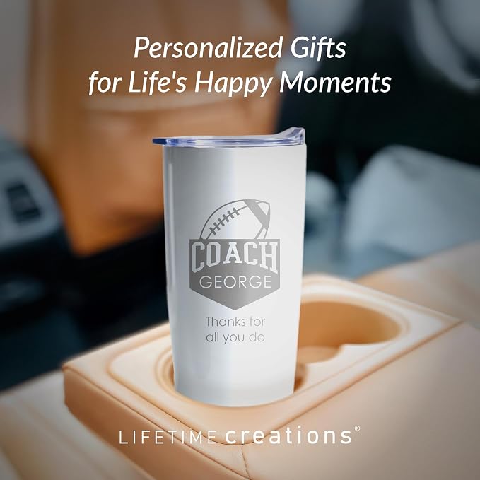 Lifetime Creations Personalized Football Coach Tumbler: Custom Football Coach - Image 8