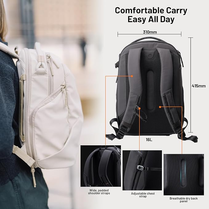 PGYTECH OneGo Lite 16L Camera Backpack Water-Resistant DSLR/Mirrorless Bag - Image 7
