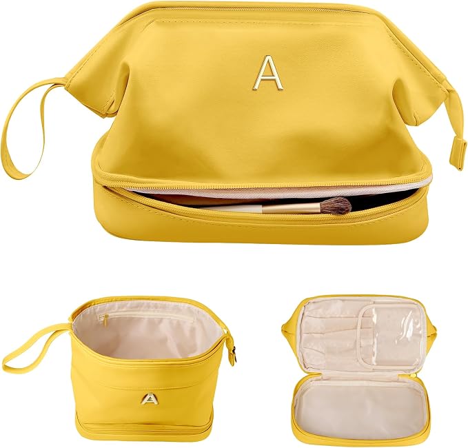 Women Gifts Basket-Teen Girls Trendy Stuff, Initial Makeup Bag, Travel Gifts by Vogewood