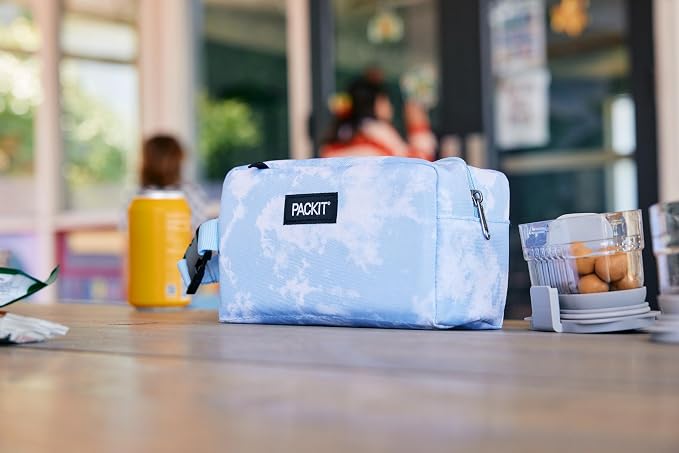 PackIt Freezable Snack Box, Sporty Camo Charcoal Navy, Built - Image 7