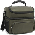 FlowFly Double Layer Cooler Insulated Lunch Bag Adult Lunch Box Large Tote Bag by FlowFly