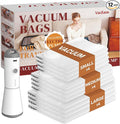 Travel Vacuum Bags with Wireless Charging Air Pump, 12 Pack Vacuum Storage Seal by Vacbird