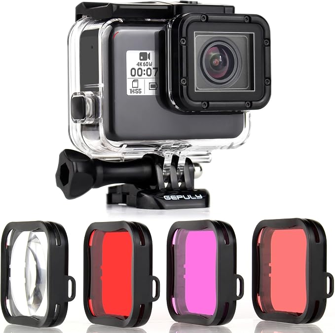 Waterproof Housing Case with Diving Filters by GEPULY