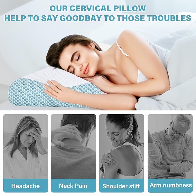 Neck Pillow Memory Bed Foam Pillows - Image 3
