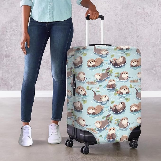 Otter Print Suitcase Cover Fit 26-29 Inch Travel Luggage Covers - Image 4