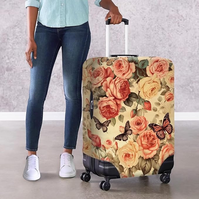 Pink Butterfly Suitcase Covers for Luggage Universal Fit 26-29 Inch Luggage - Image 4