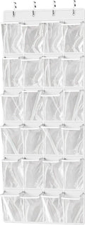 Simple Houseware 24 Pockets Large Clear Pockets Over The Door Hanging Shoe by SimpleHouseware