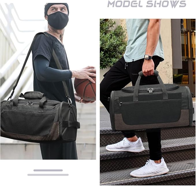 Gym Duffle Bag for Men and Women, Small Travel Duffle Bag Fitness Workout Bag - Image 6