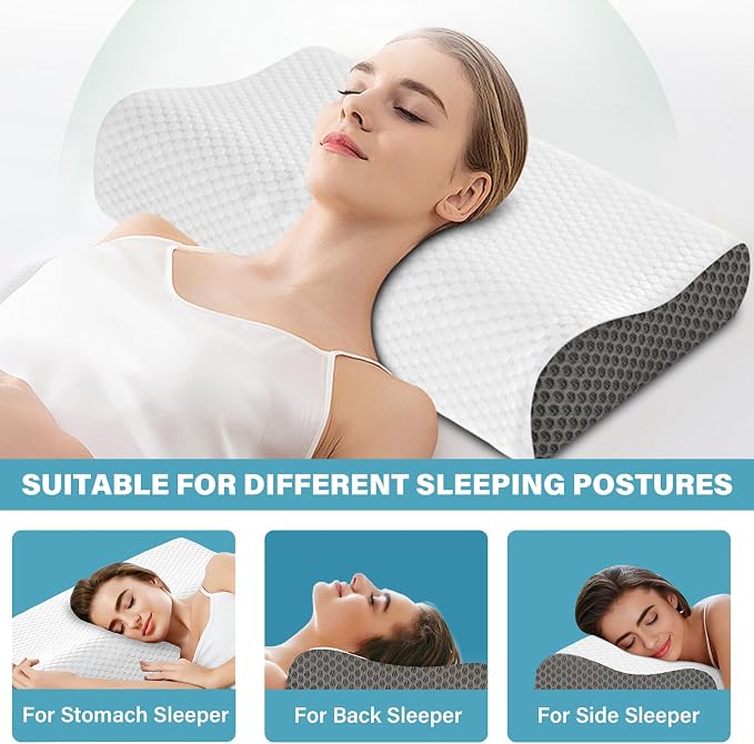 Memory Foam Cooling Bed Pillows - Image 3