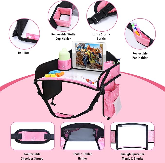 2PCS Kids Travel Tray, Car Seat Tray - Image 7