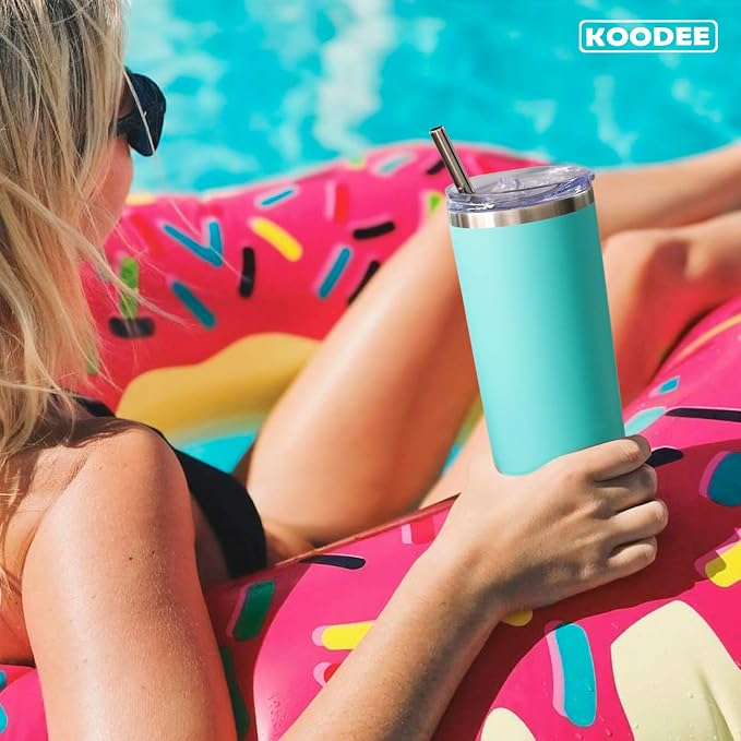 koodee 20 oz Skinny Tumbler Stainless Steel Double Wall Insulated Water Tumbler - Image 5