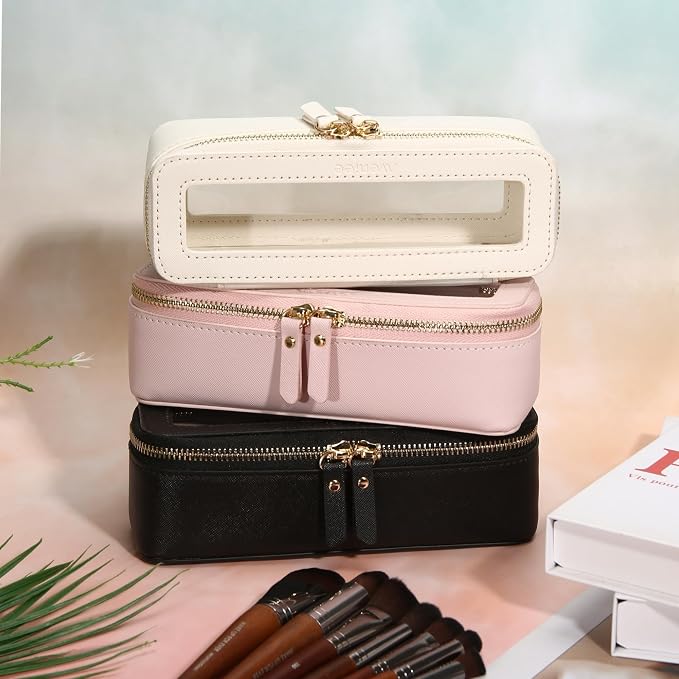 Aveniee Clear Makeup Brush Bag, Slim Cosmetic Brush Holder, Small Travel - Image 6