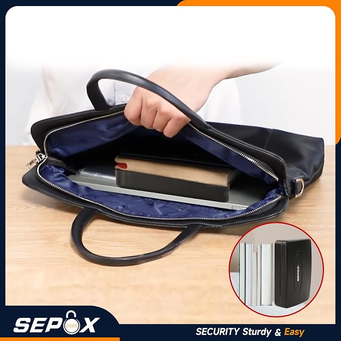 SEPOX® 4Pcs Water/Fire-Resistant Portable Security Case Lock Box Steel - Image 5