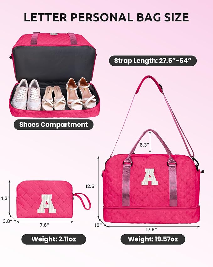 Monogrammed Gifts for Woman, Stuff for Teen Girls-Initial Travel Bag - Image 3