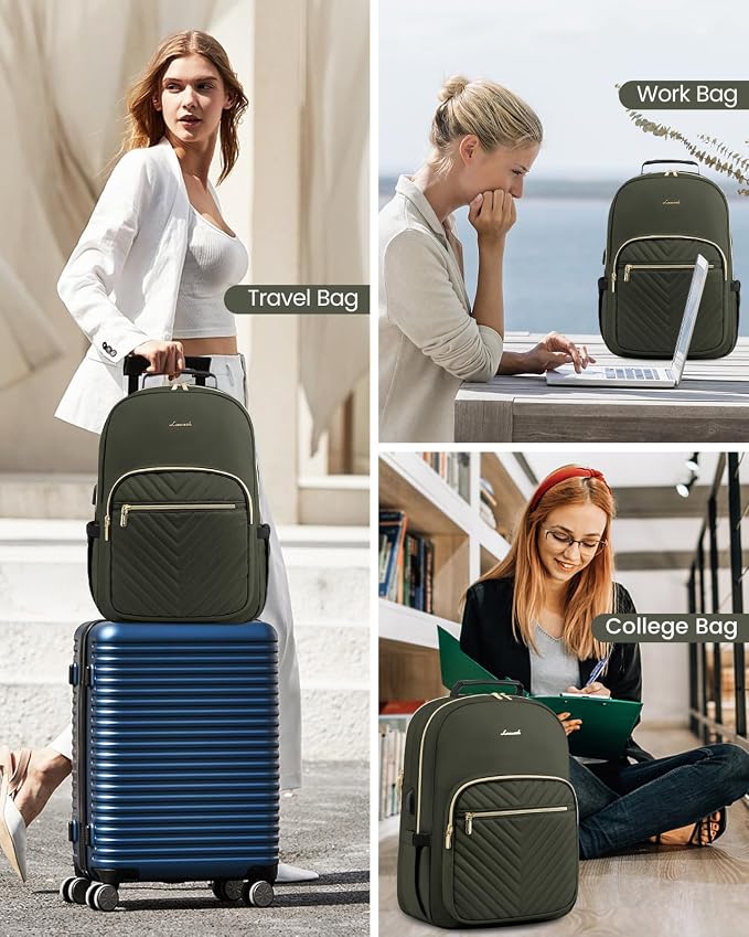 LOVEVOOK Laptop Backpack Purse for Women, Work Business Travel Computer Bags - Image 6