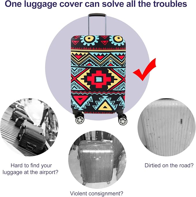 7-Mi Travel Luggage Cover Elastic Sleeve 19"-20" Anti-Scratch Suitcase - Image 4