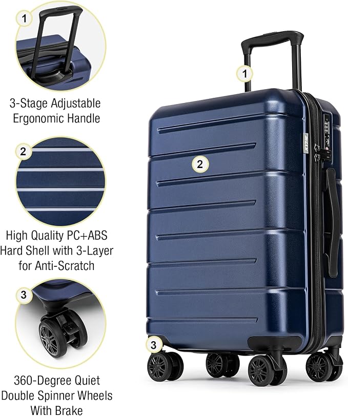 KYME Suitcases with Wheels Hardshell 30 Inch Luggage TSA Approved Large Checked - Image 4