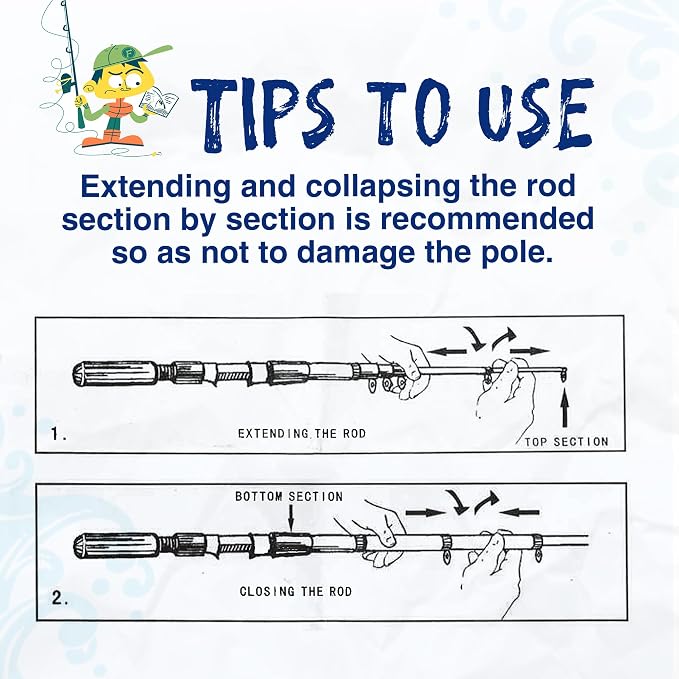 Kids Fishing Pole, Telescopic Fishing Rod, Toddler Collapsible Fishing Rod and - Image 6