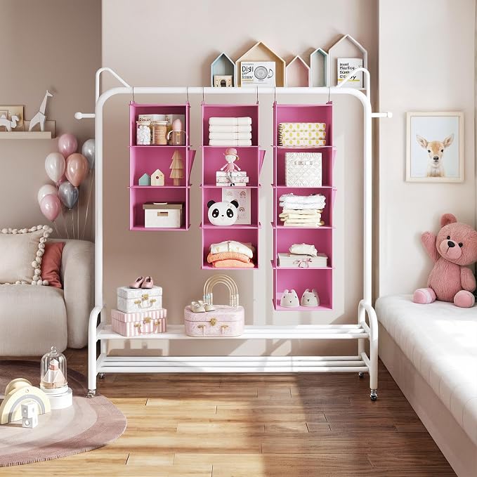 YOUDENOVA Hanging Closet Organizer, 4-Shelf Closet Hanging Storage Shelves - Image 4
