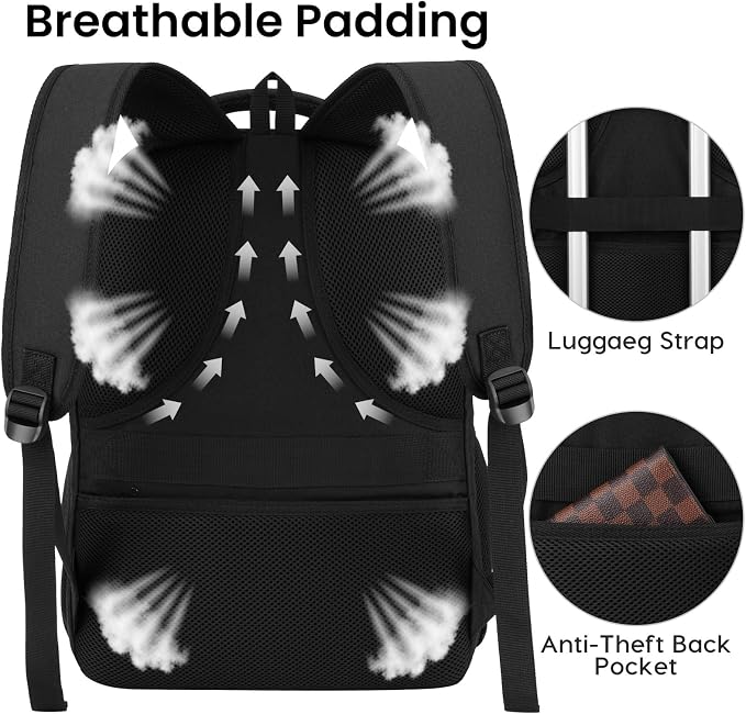 Backpack for Men and Women, School Backpacks for Teen Boys Water Resistant TSA - Image 7