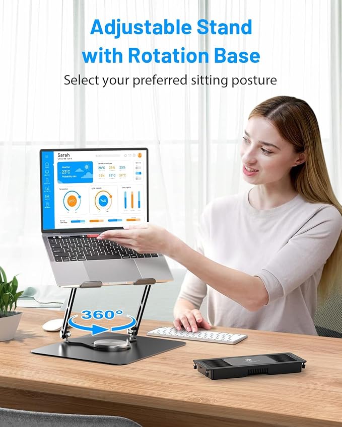 Laptop Cooling Stand with Detachable Thermoelectric Cooler, Adjustable Height & - Image 5