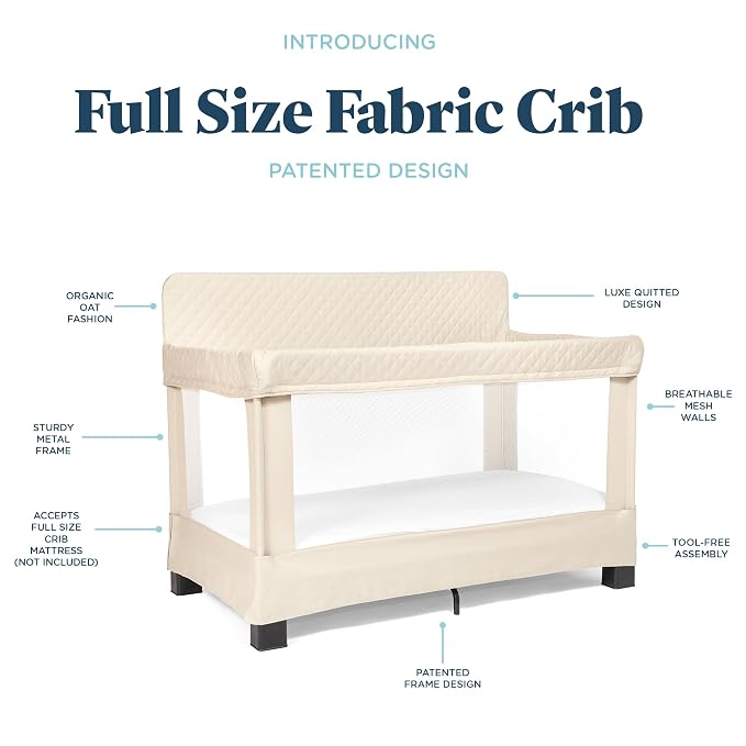 Baby Delight Lunaire Full Size Crib | Breathable Mesh Baby Crib | Tool-Free - Image 3