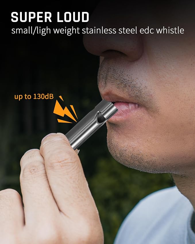 TISUR Loud Emergency Whistles, 130db+ Lifeguard Safety Whistle Keychain - Image 6