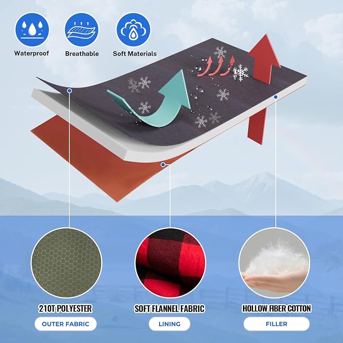 0 Degree Sleeping Bag Cotton Flannel Winter Cold Weather - Image 4