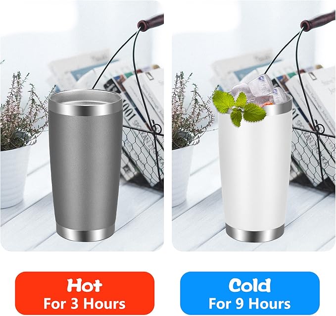 VEGOND 20oz Tumbler with Lid and Straw Stainless Steel Tumbler Cup Bulk Vacuum - Image 5